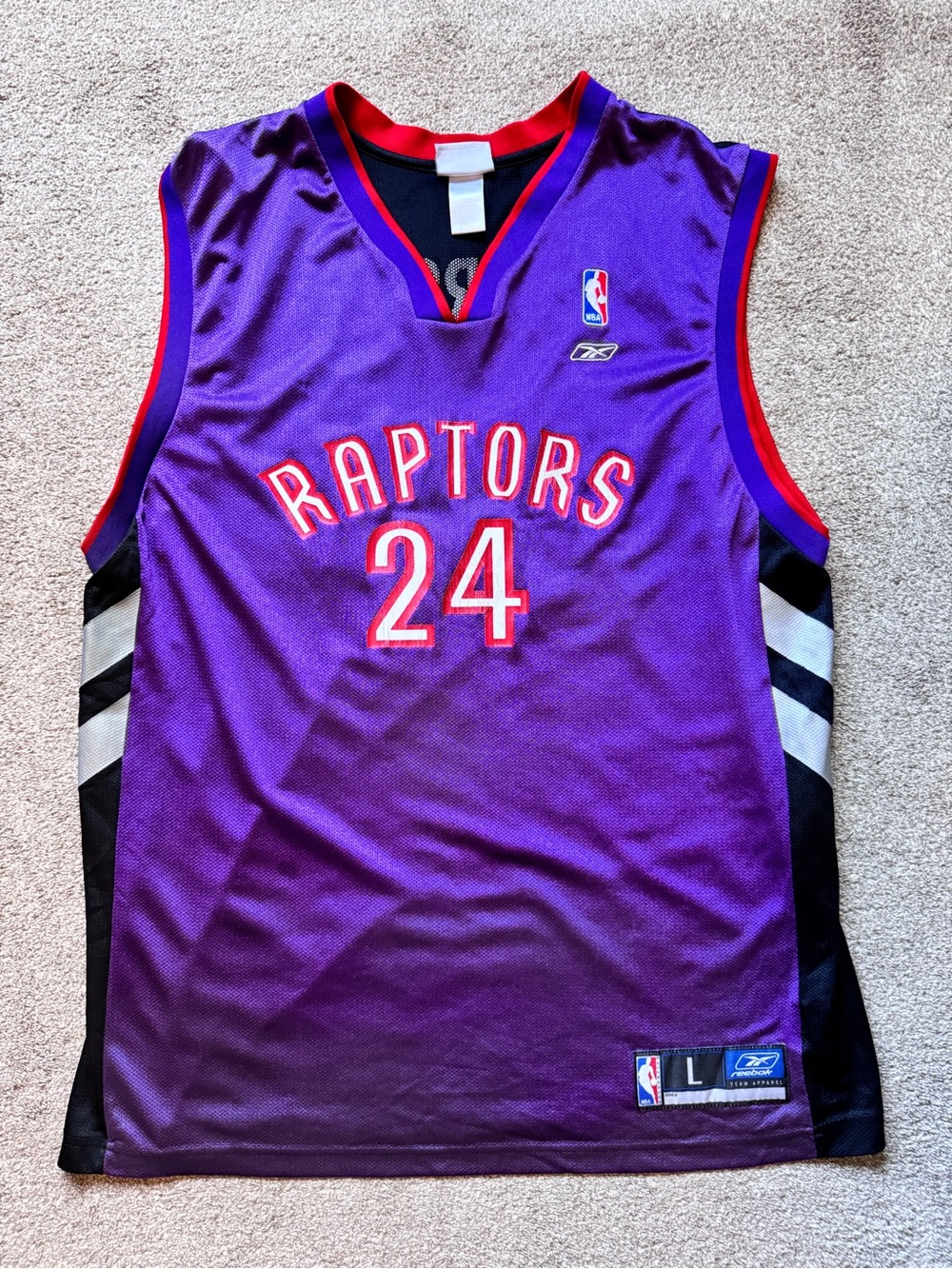 Retro VTG Toronto Raptors Reebok NBA Morris Peterson Jersey Y2K Size Large